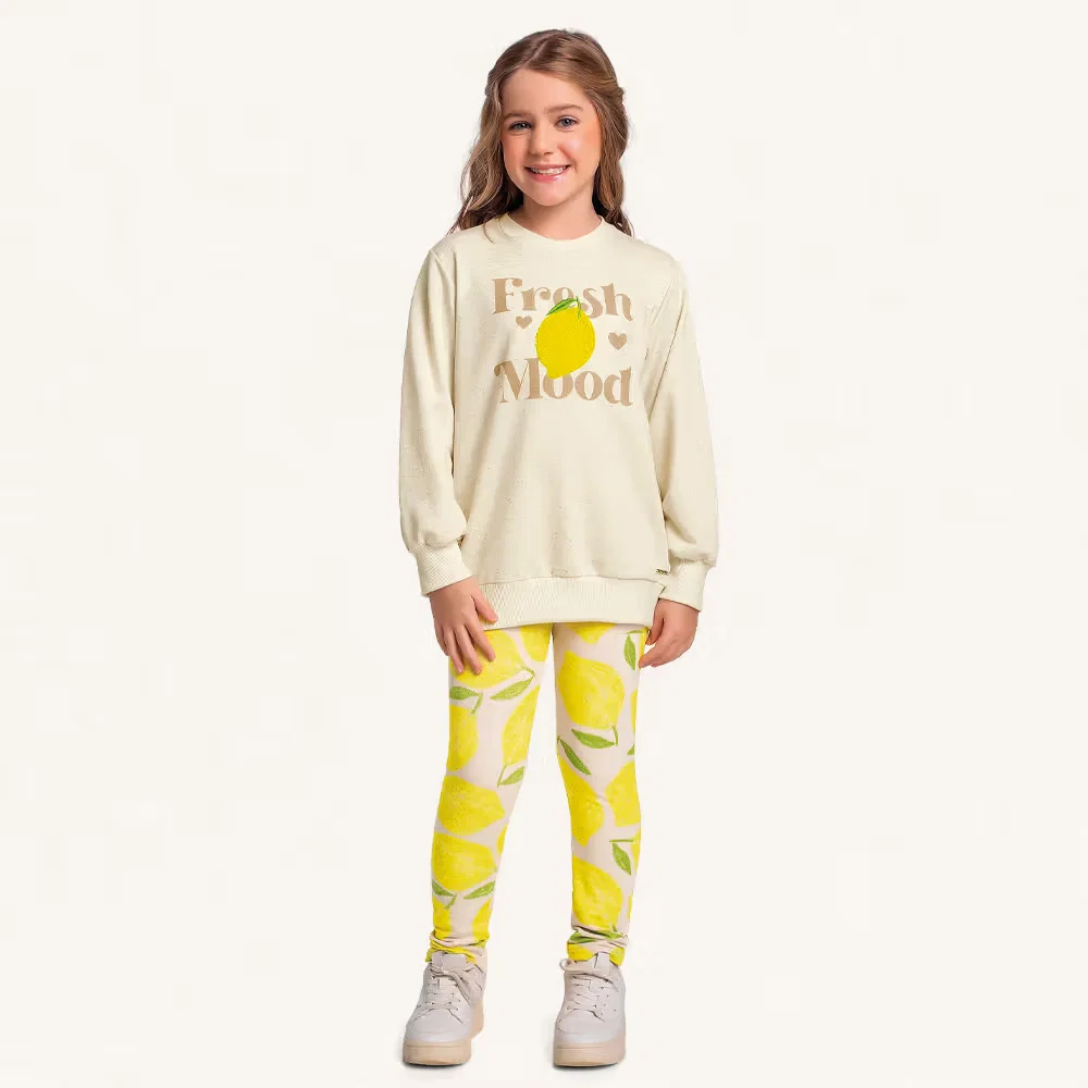 Conjunto blusão em moletinho linho e legging em molecotton linho fresh mood — imagem 1