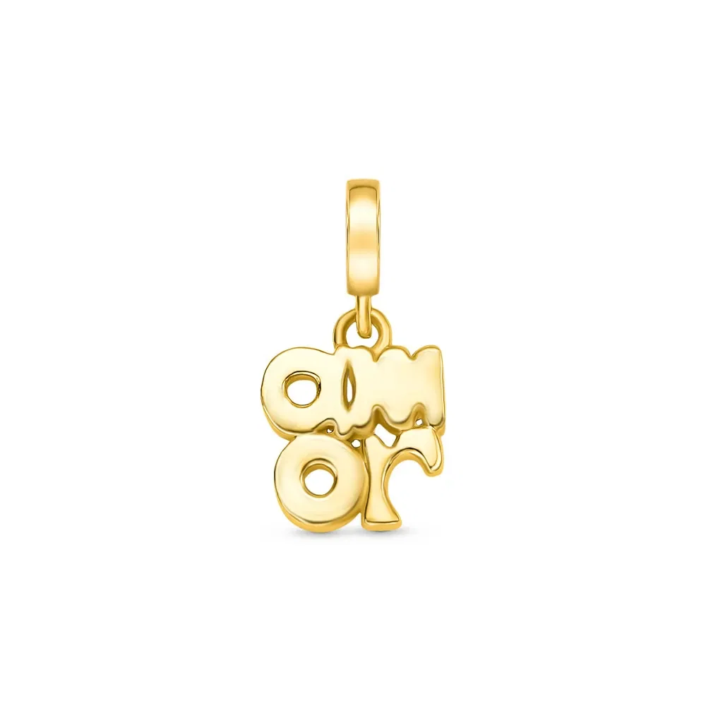 Pingente Life Amor em Prata 925 com Banho de Ouro Amarelo 18k — imagem 1