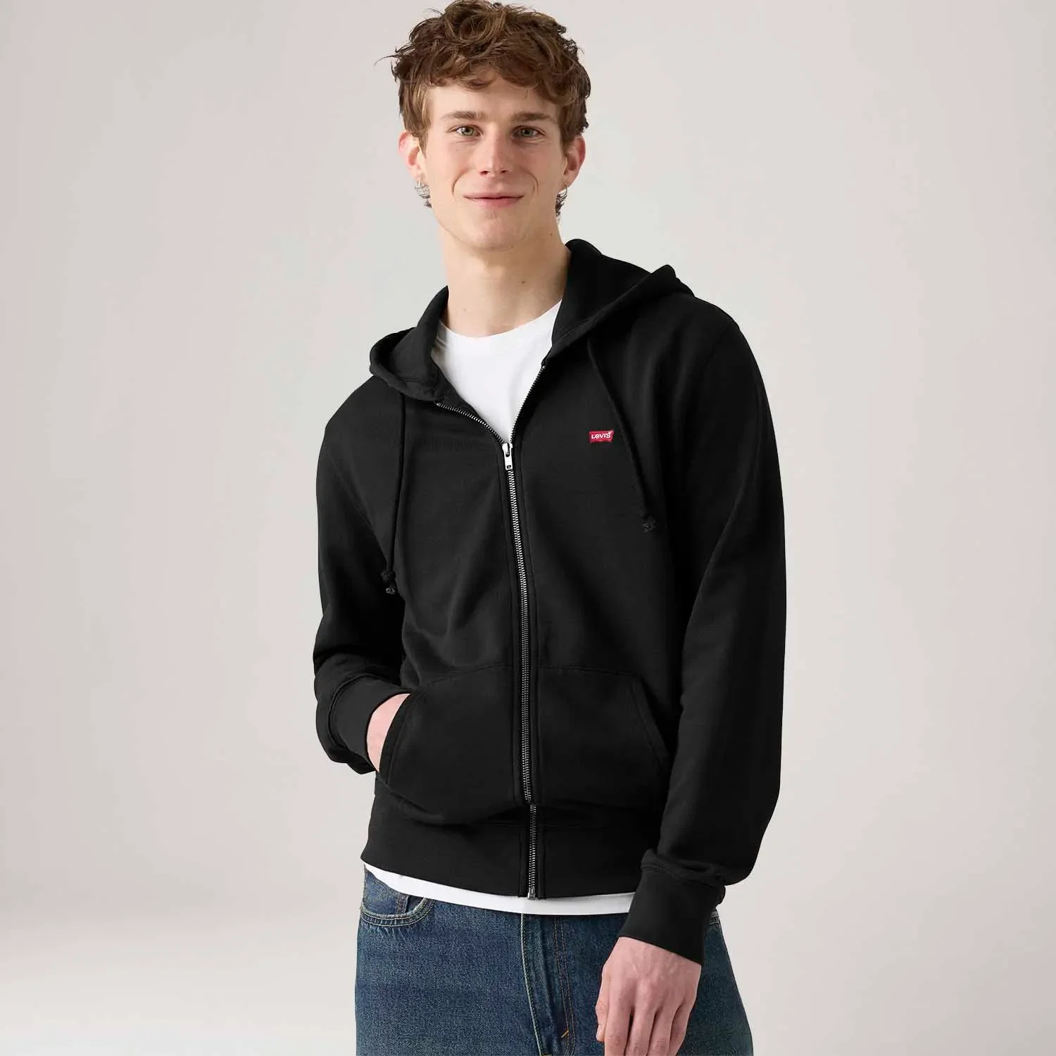 Moletom Levi's® The Original Housemark com Zíper e Capuz Preto — imagem 1