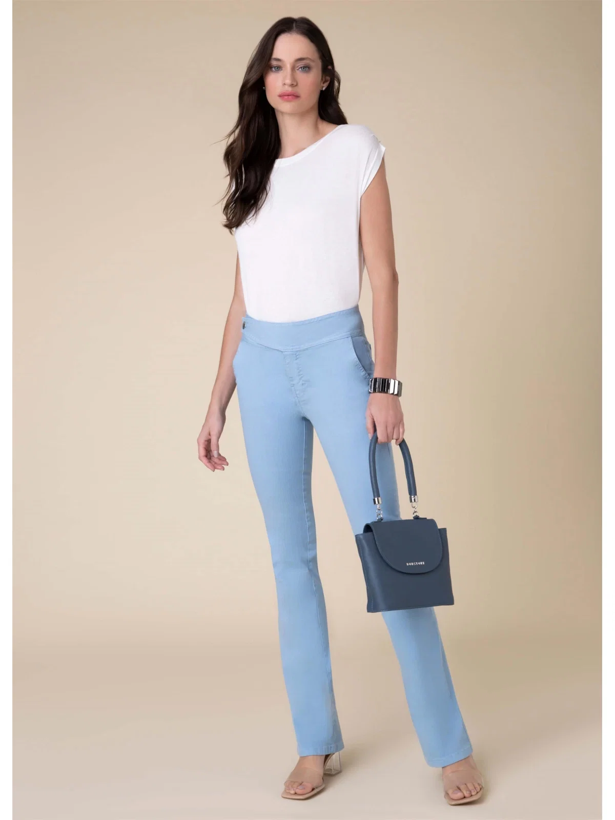 Calça Sofia Bootcut Color Azul Claro