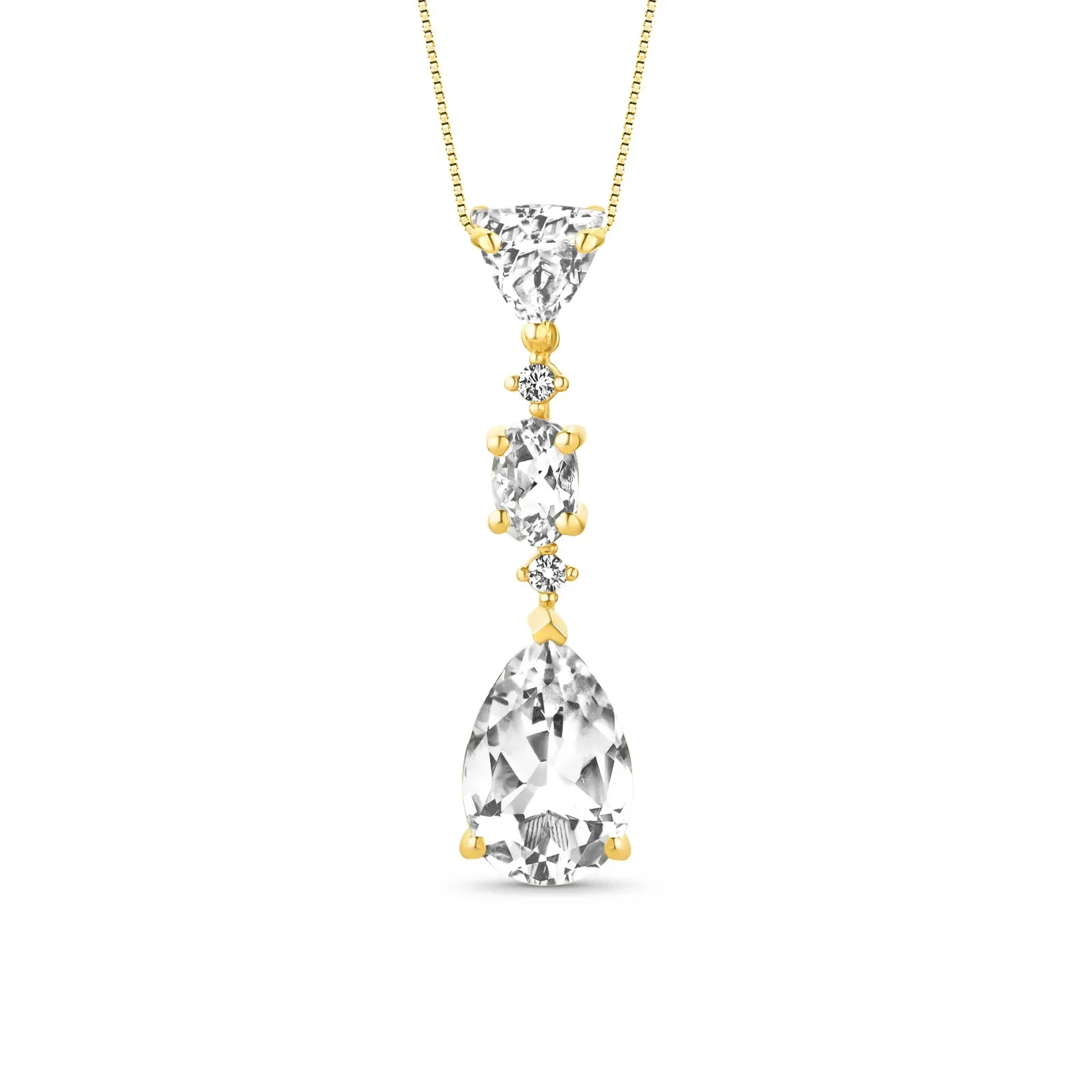 Pingente Florence em Ouro Amarelo 18k com Cristais Naturais e Diamantes 0,05 ct — imagem 1