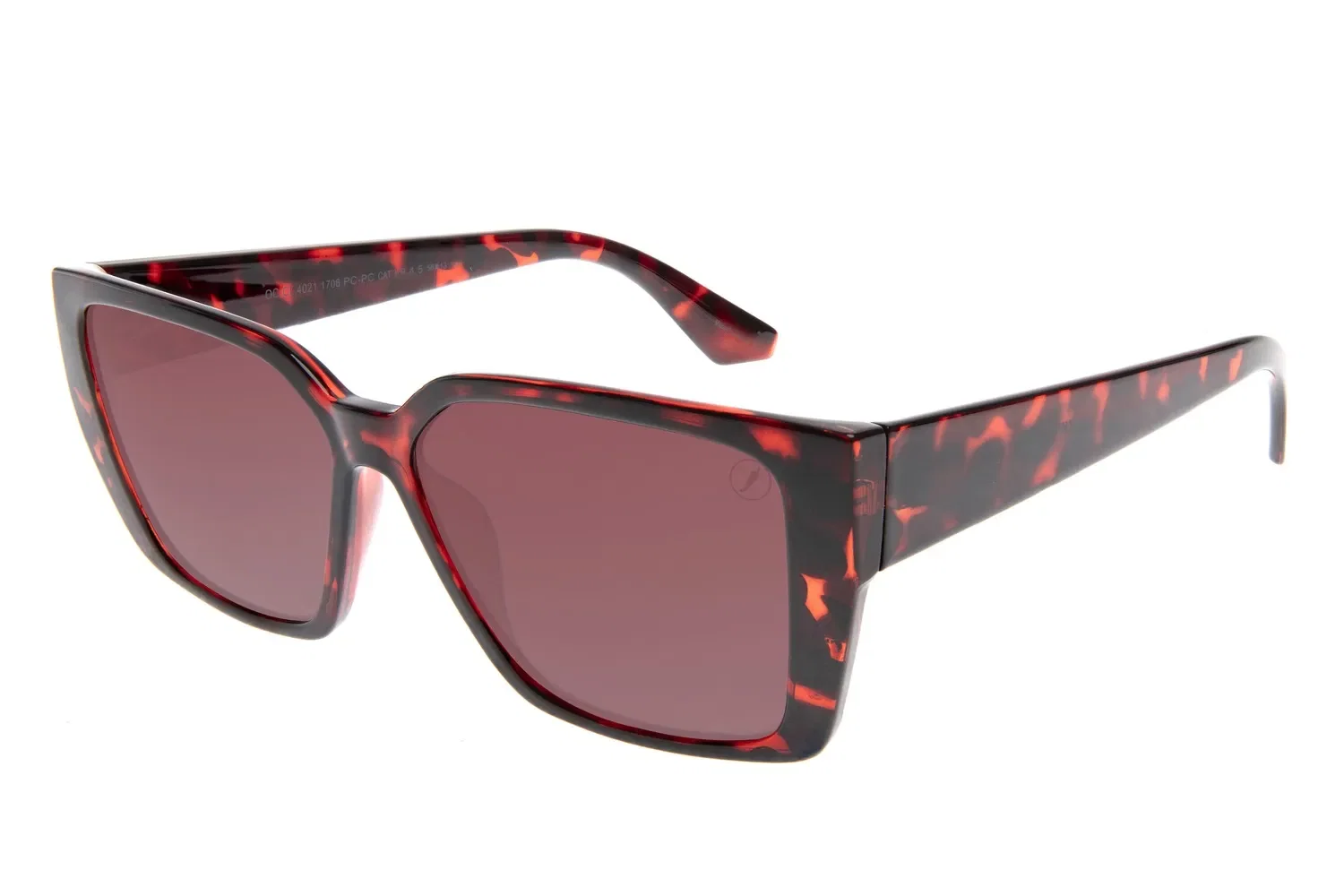 Óculos de Sol Feminino Ótica Chilli Beans Quadrado Clássico Vinho — imagem 1