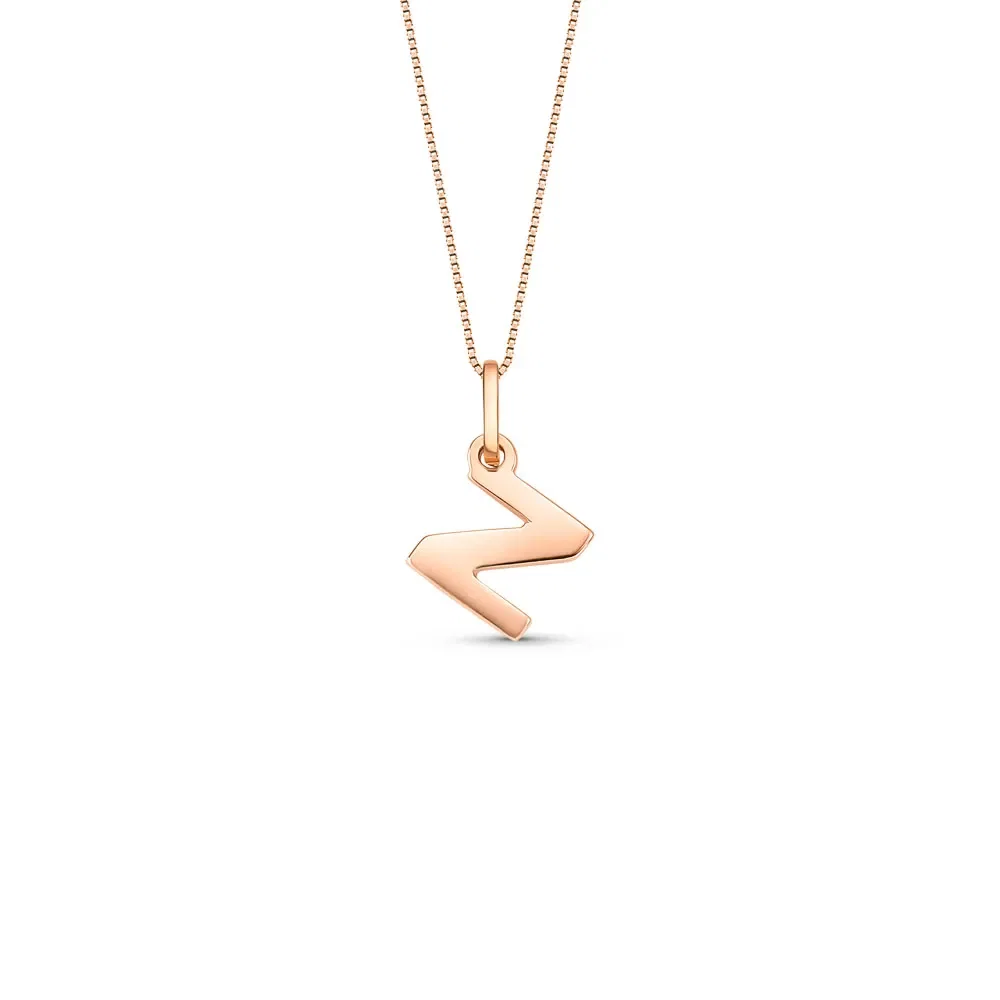 Pingente Letra Z em Ouro Rosé 18k, 12mm — imagem 1