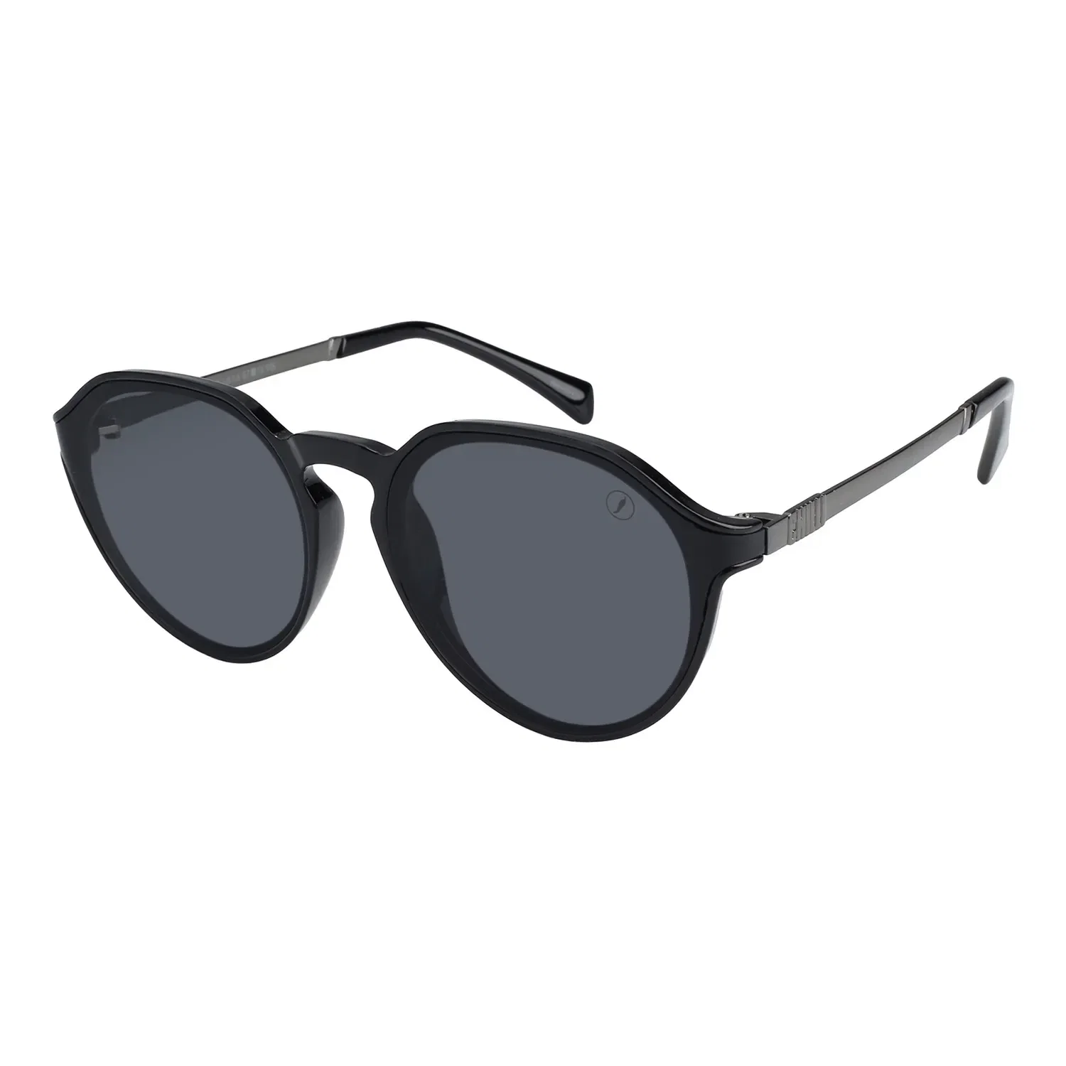 Óculos de Sol Unissex Bended Lenses Redondo Preto — imagem 1