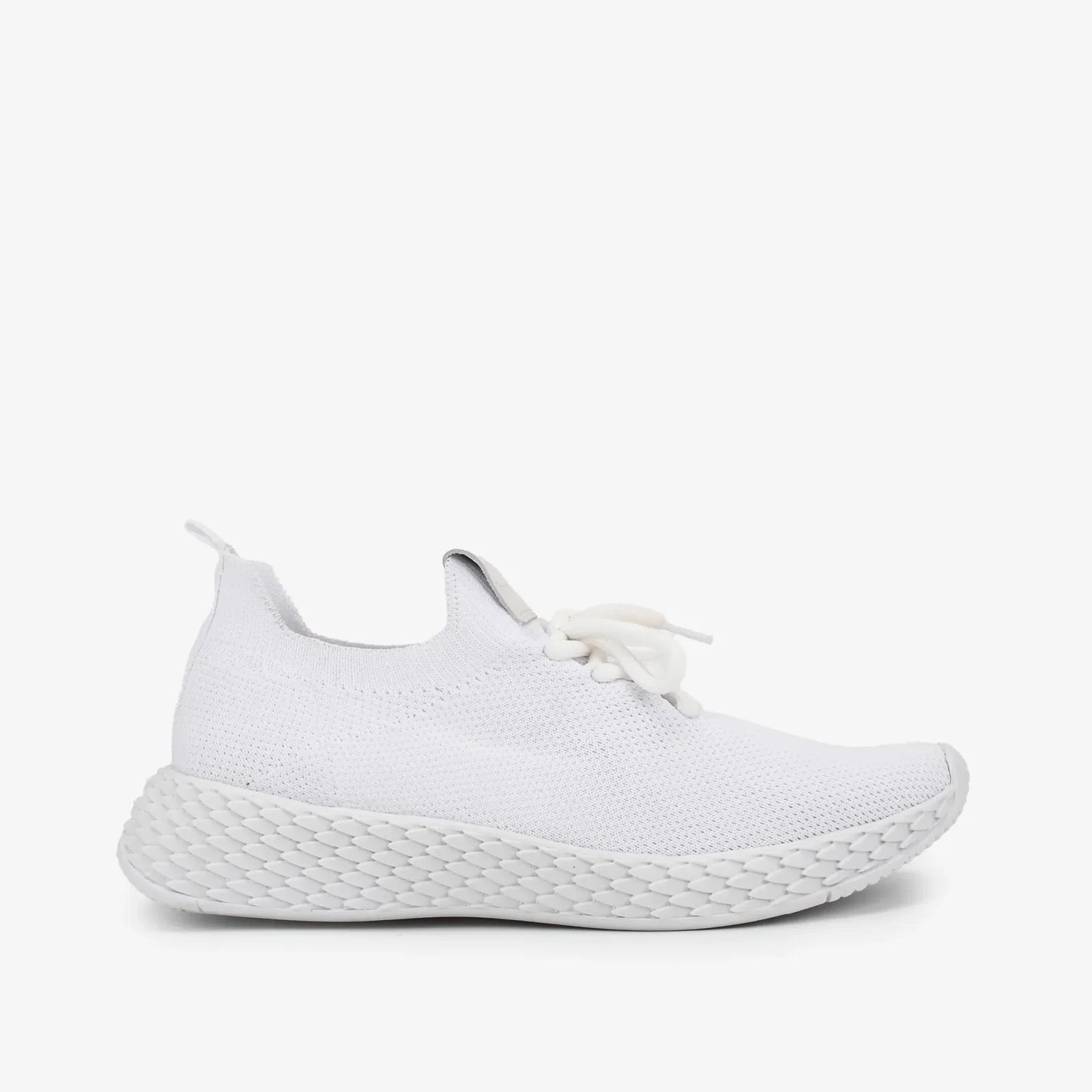 Tênis Branco Knit Cadarço