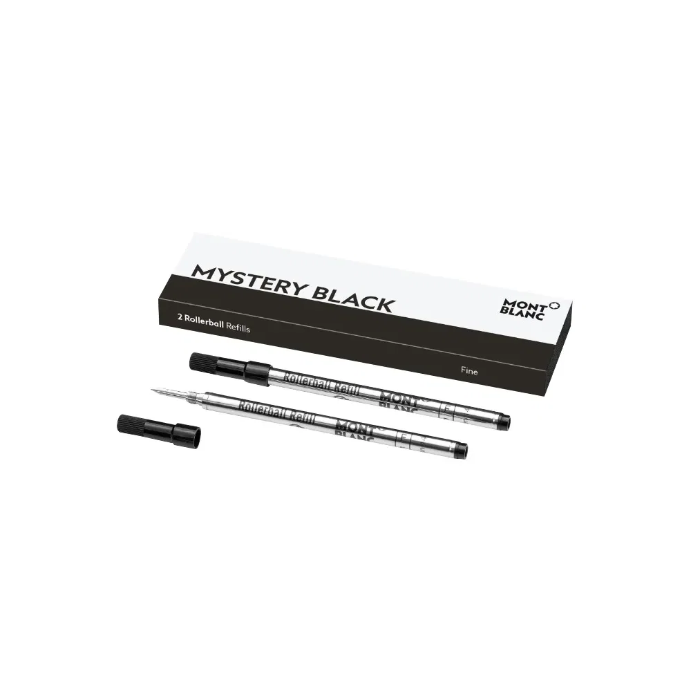 Refil Montblanc Mystery Black Preto Rollerball 2 Uni - 128230