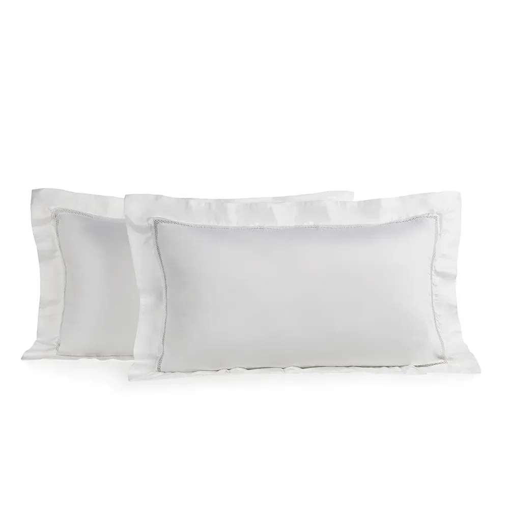 Jogo 2 Super Fronhas 300 Fios 100% Bambu Contessina Branco
