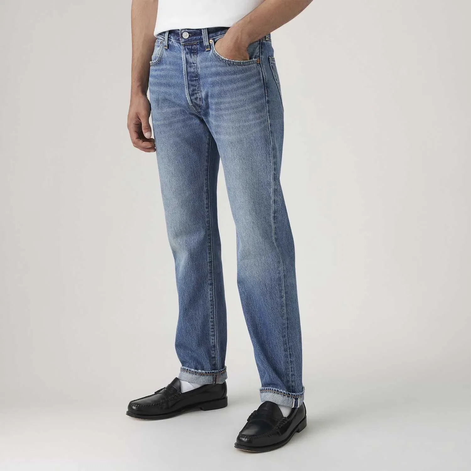 Calça Jeans Levi's® 501® Original Lavagem Média — imagem 1