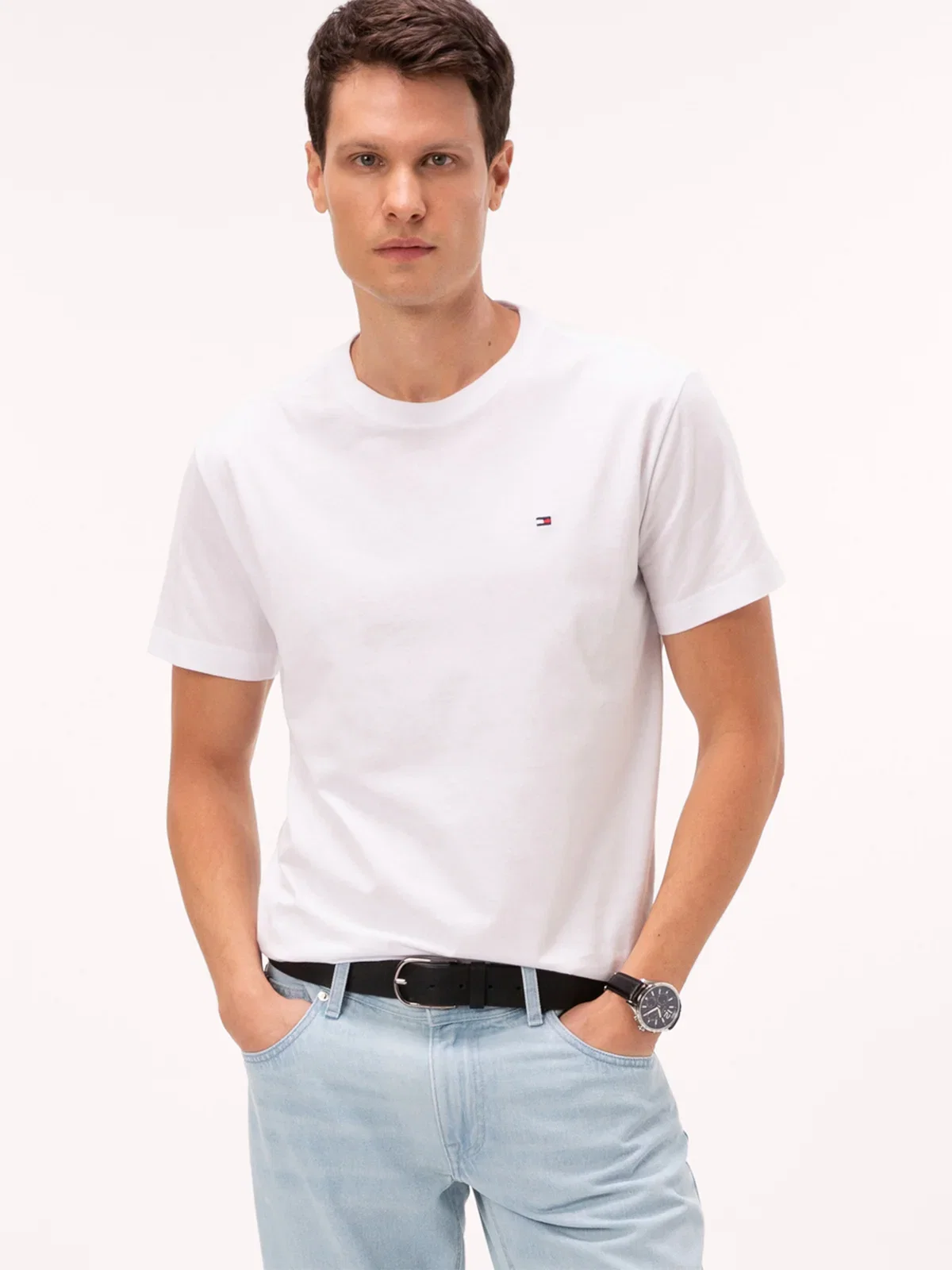 Camiseta Clássica TOMMY HILFIGER Gola C — imagem 1