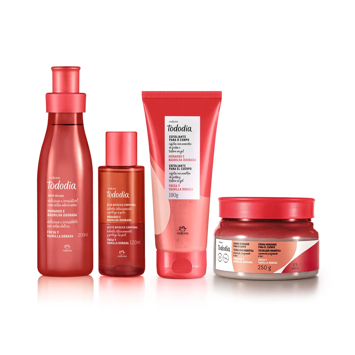 Kit Tododia Morango e Baunilha Dourada Hidratação e Perfumação — imagem 1