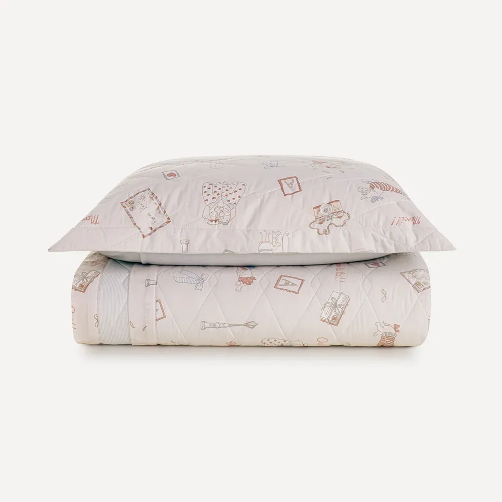 Colcha Infantil Solteiro com Porta-travesseiro 200 Fios Jolie