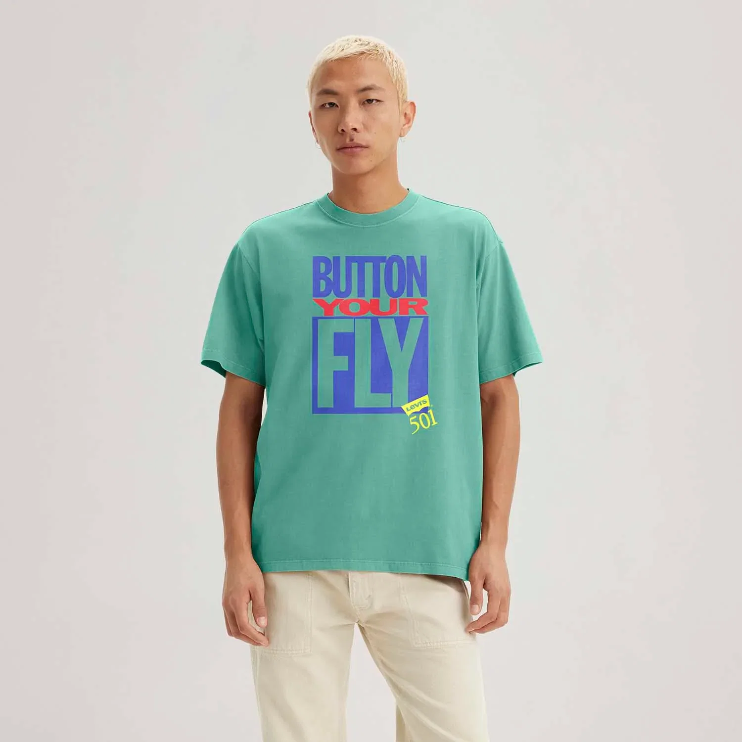 Camiseta Levi's® Vintage Graphic Tee Verde Manga Curta — imagem 1