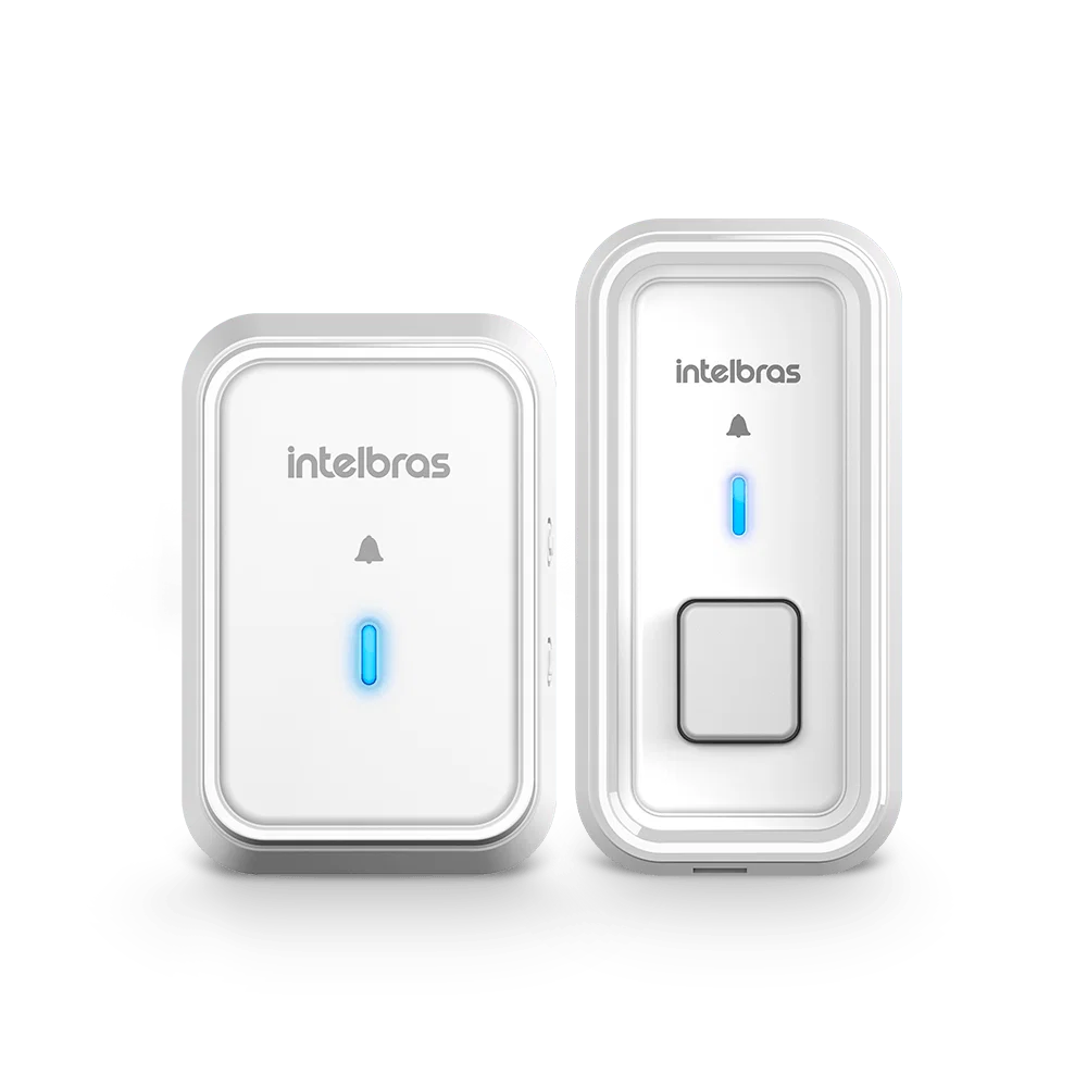 Campainha Sem Fio Com Bateria CIB 101S Branca Intelbras