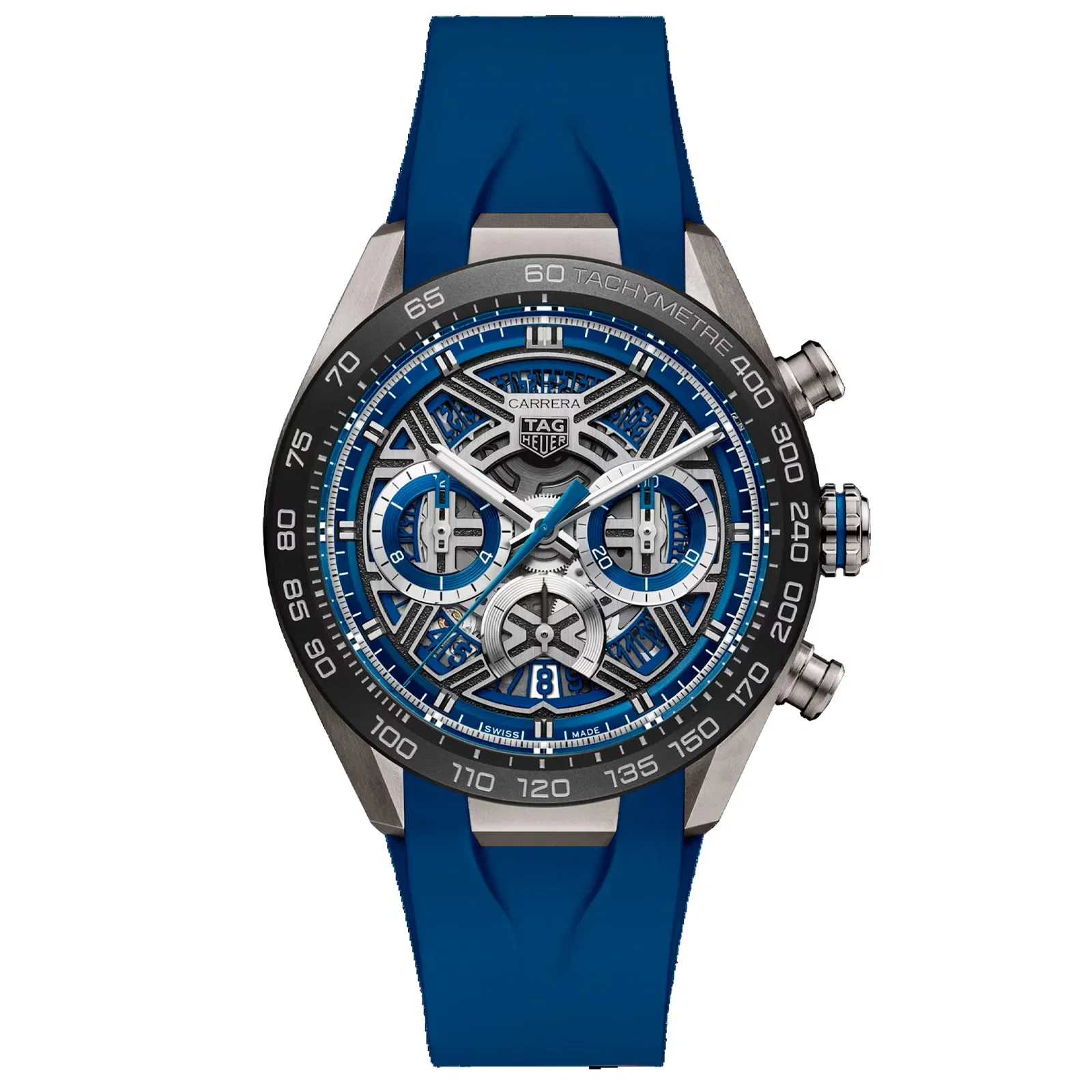 Relógio Tag Heuer Carrera Automático Masculino em Borracha Azul CBU2081.FT6274 — imagem 1