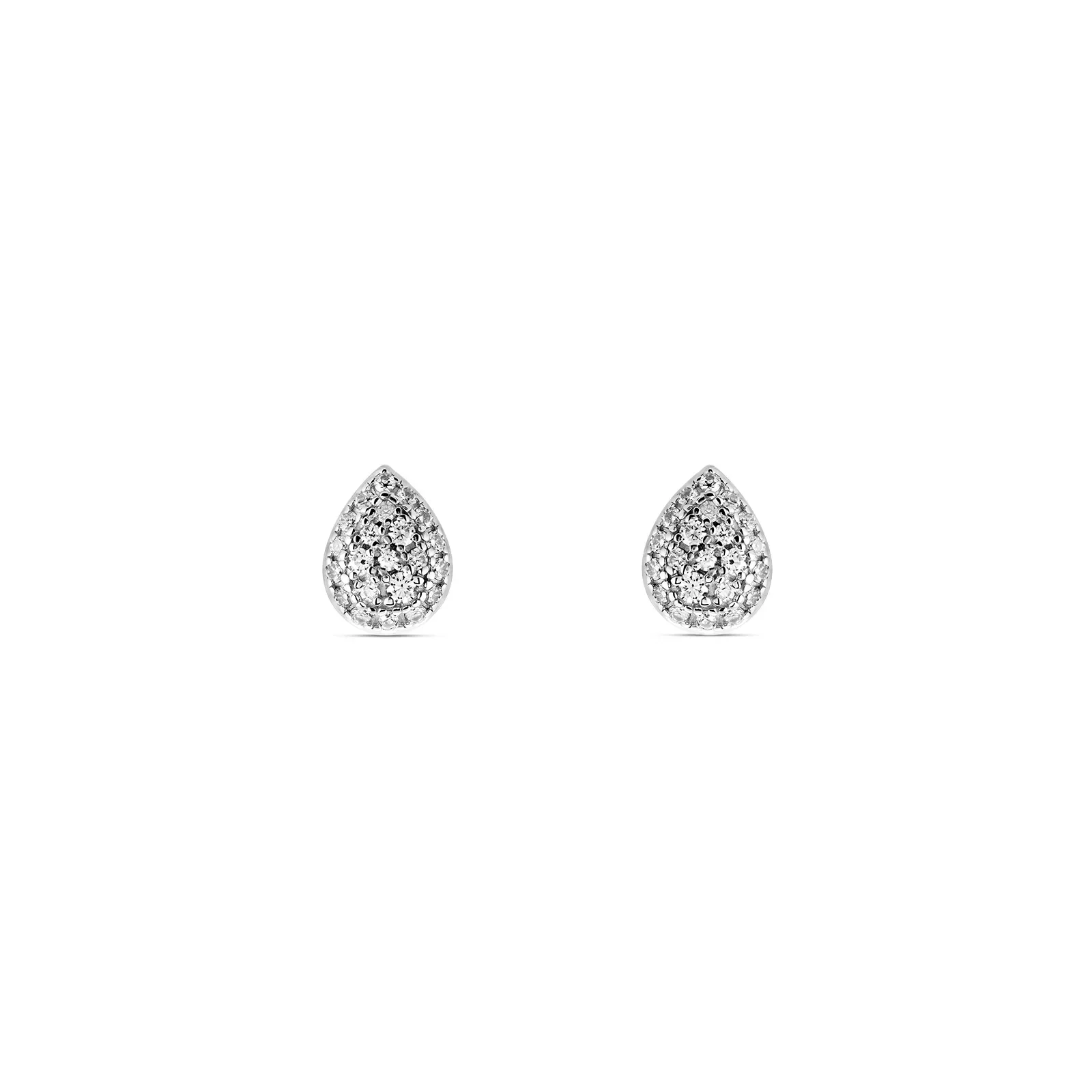 Brinco Life Pavê Gota em Prata 925 com Zircônia Incolor — imagem 1