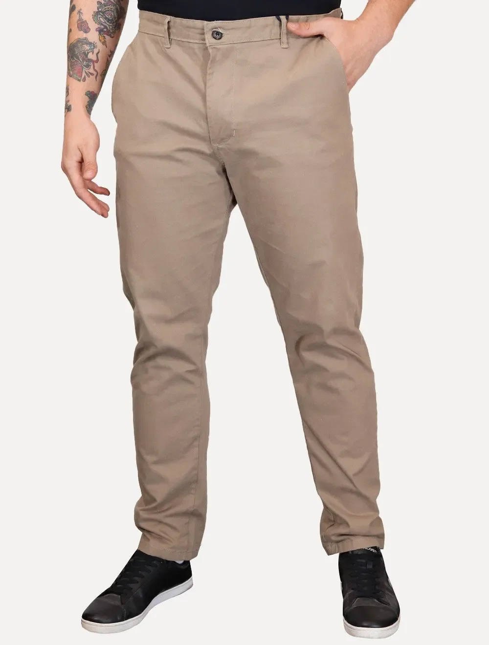 Calça Tommy Hilfiger Masculina de Sarja Brooklyn Caqui Médio