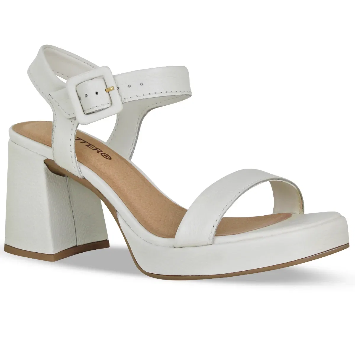Sandália Couro Burnish Off White — imagem 1