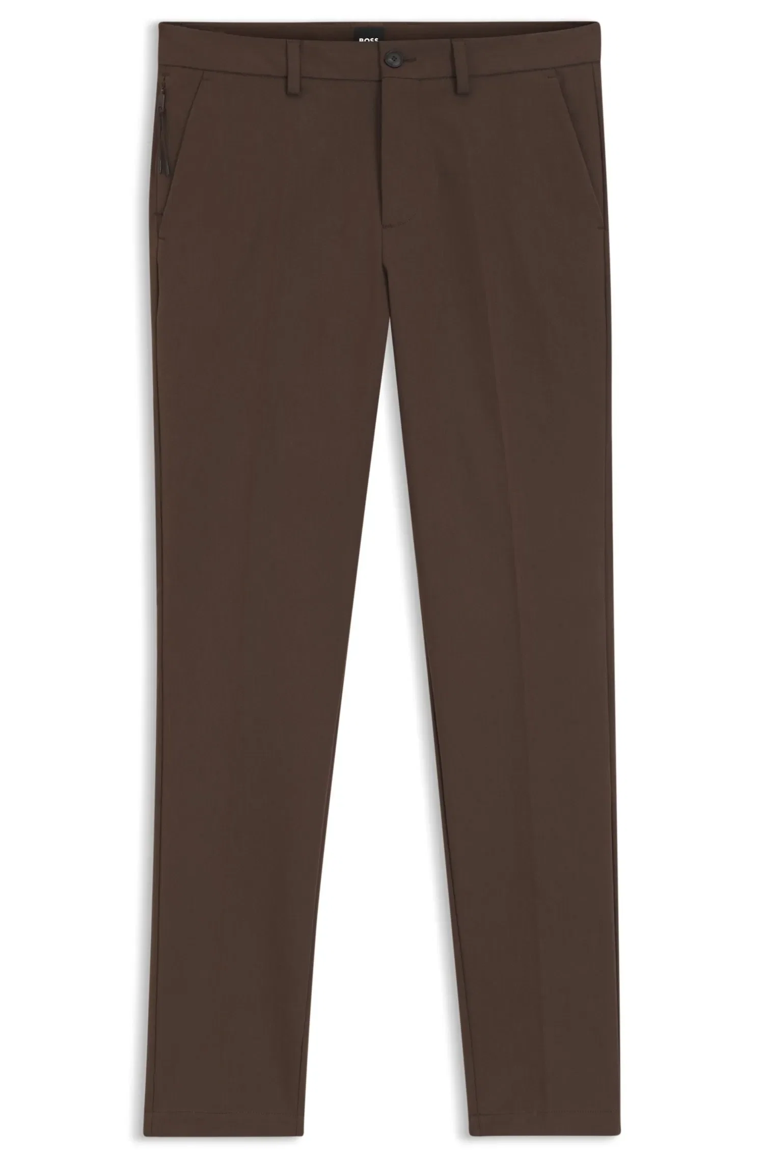 Calça Slim Fit Em Mistura De Algodão