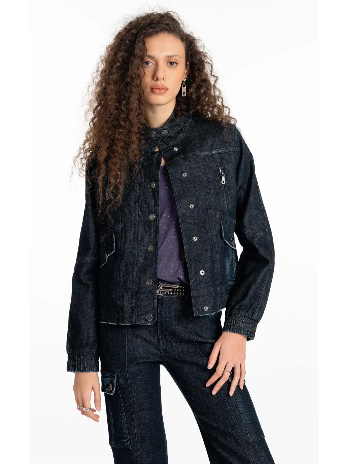 Jaqueta Dark Forest Oversized Lav.Escuro