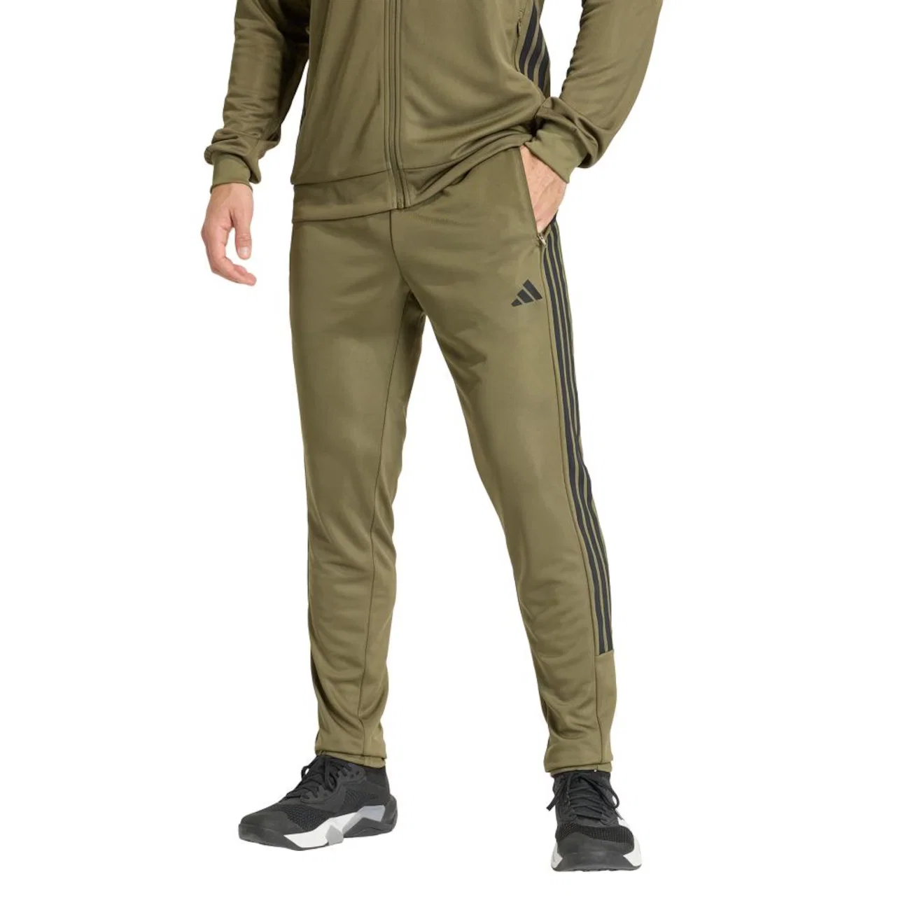 Calça de Malha Adidas Workout Essentials All-Set Três Listras Masculina — imagem 1