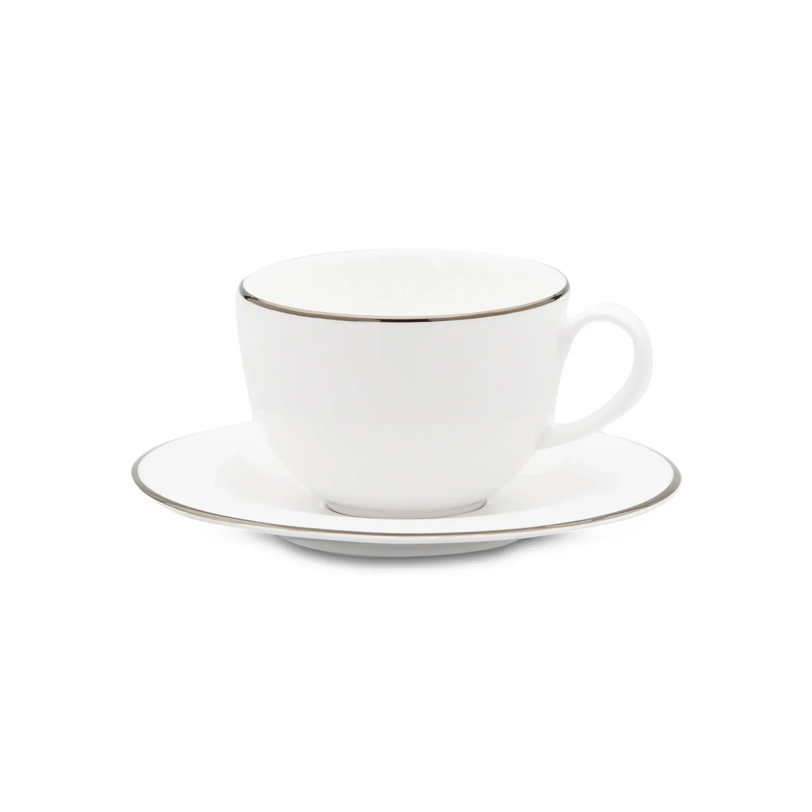 Xícara de Chá Silver em Porcelana 270ml Strauss Branca