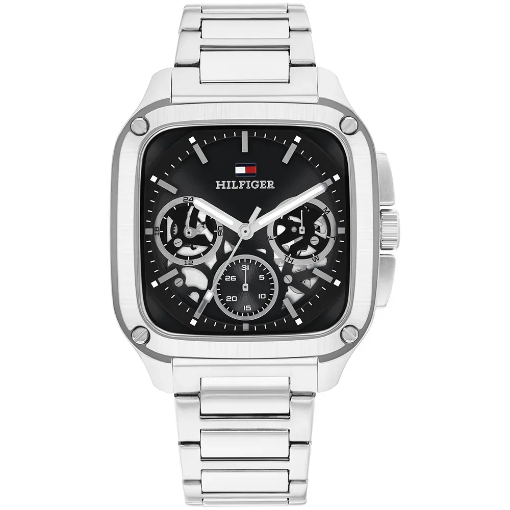 Relógio Tommy Hilfiger Herald Skeleton Masculino em Aço Prateado 1710758