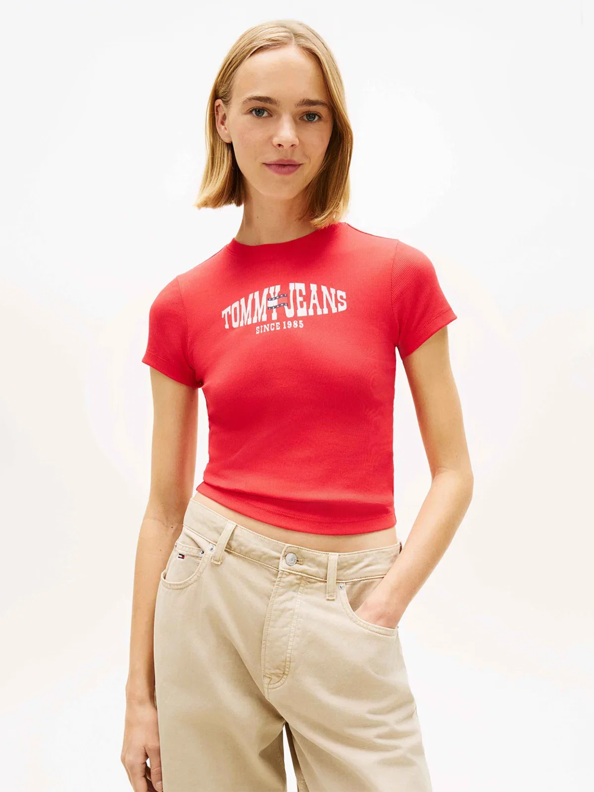 Camiseta Slim Manga Curta Bandeira Ondulada — imagem 1