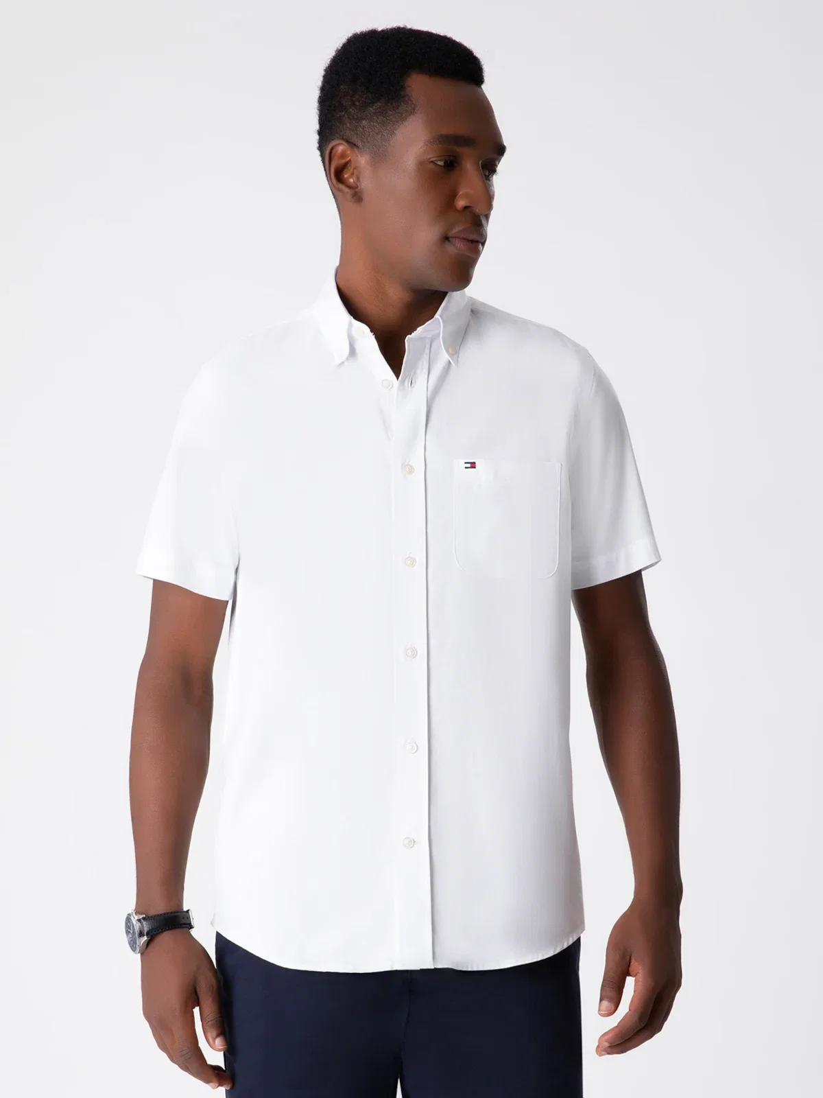 Camisa TOMMY HILFIGER Oxford de Manga Curta — imagem 1