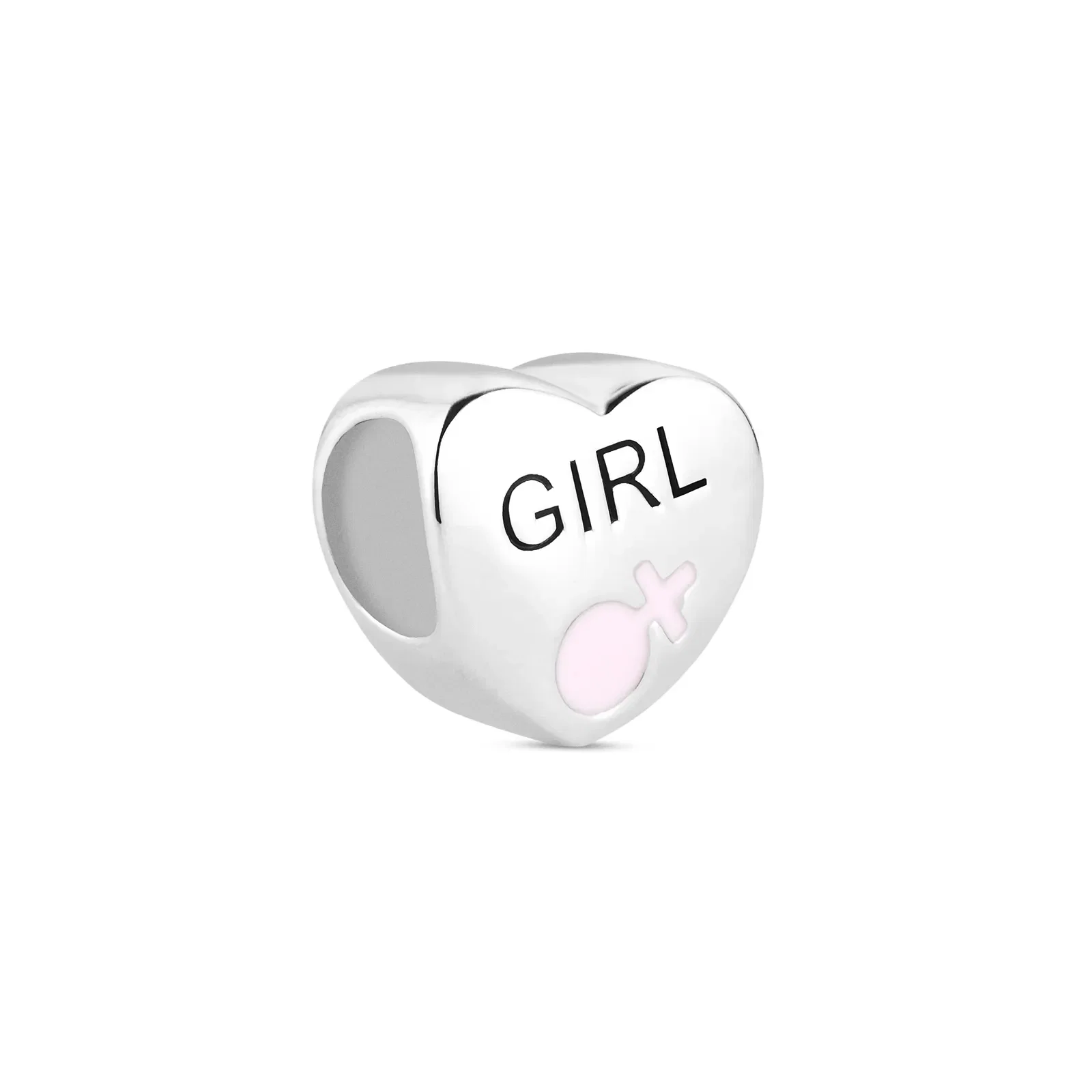 Pingente Life Coração Girl em Prata 925 com Esmalte — imagem 1