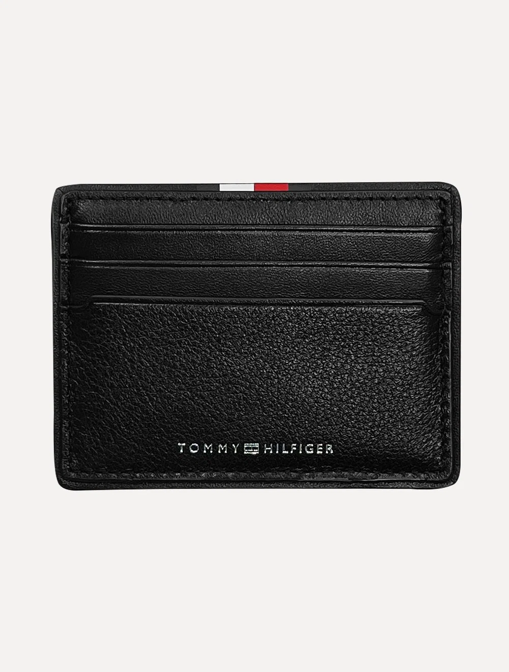 Carteira Tommy Hilfiger Masculina Porta Cartão Couro Corporate CC Holder Preta
