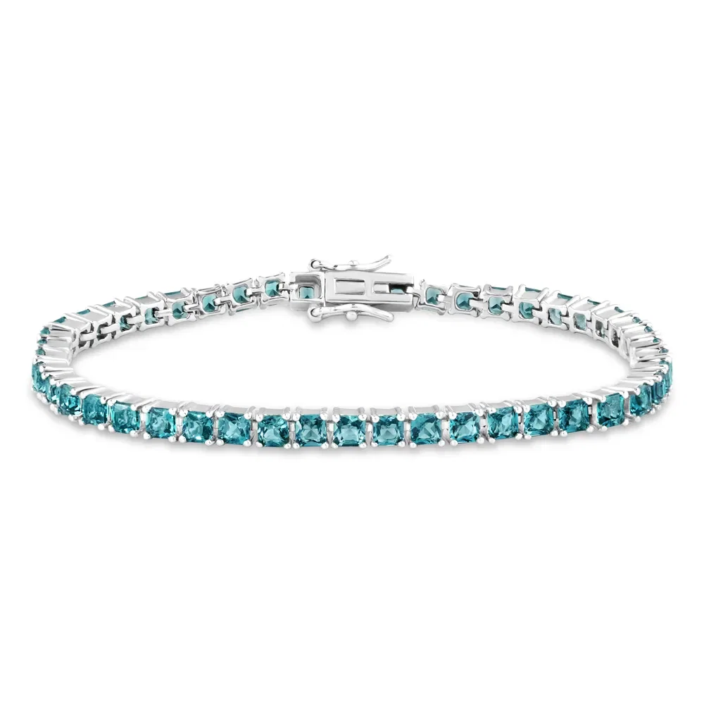 Pulseira Life Riviera II em Prata 925 com Pedras Verdes — imagem 1