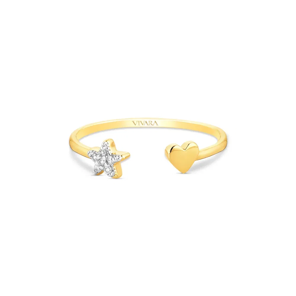 Anel Teen em Ouro Amarelo 18k com Diamantes — imagem 1