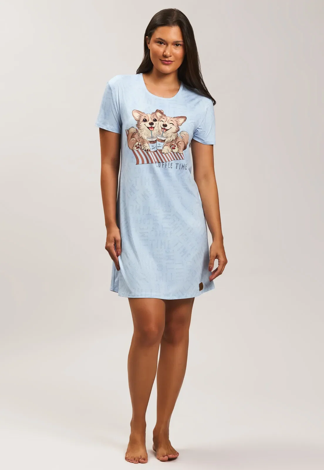 Camisão Curto De New Skin Baunilha