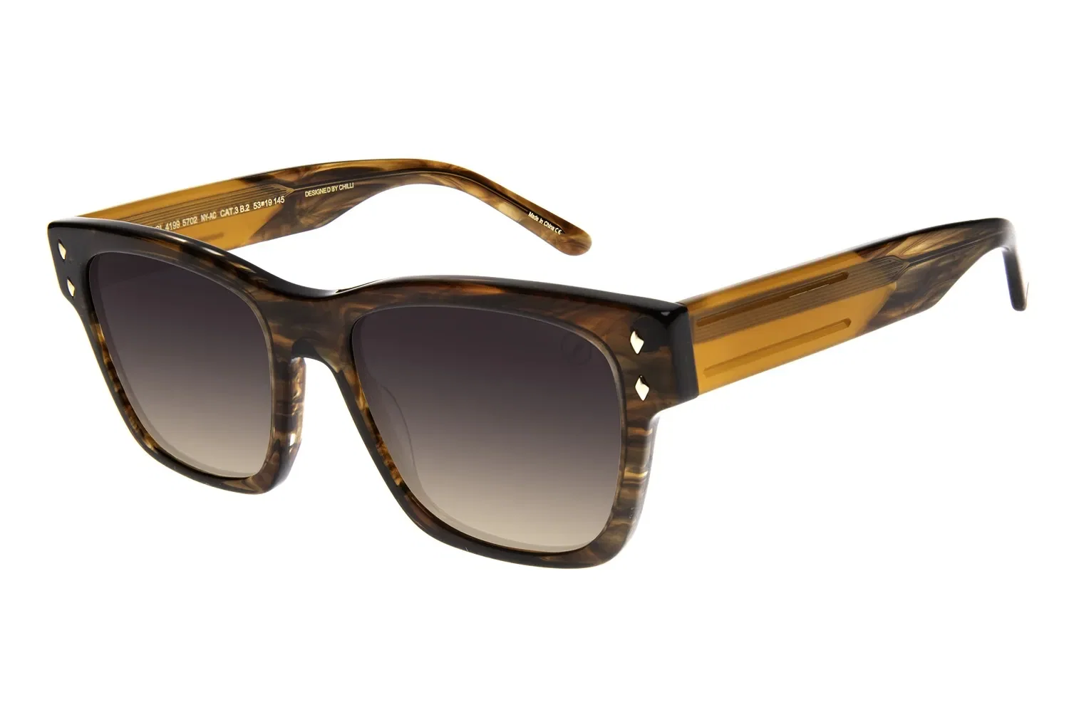 Óculos de Sol Feminino Chilli Beans Premium Quadrado Degrade Marrom — imagem 1