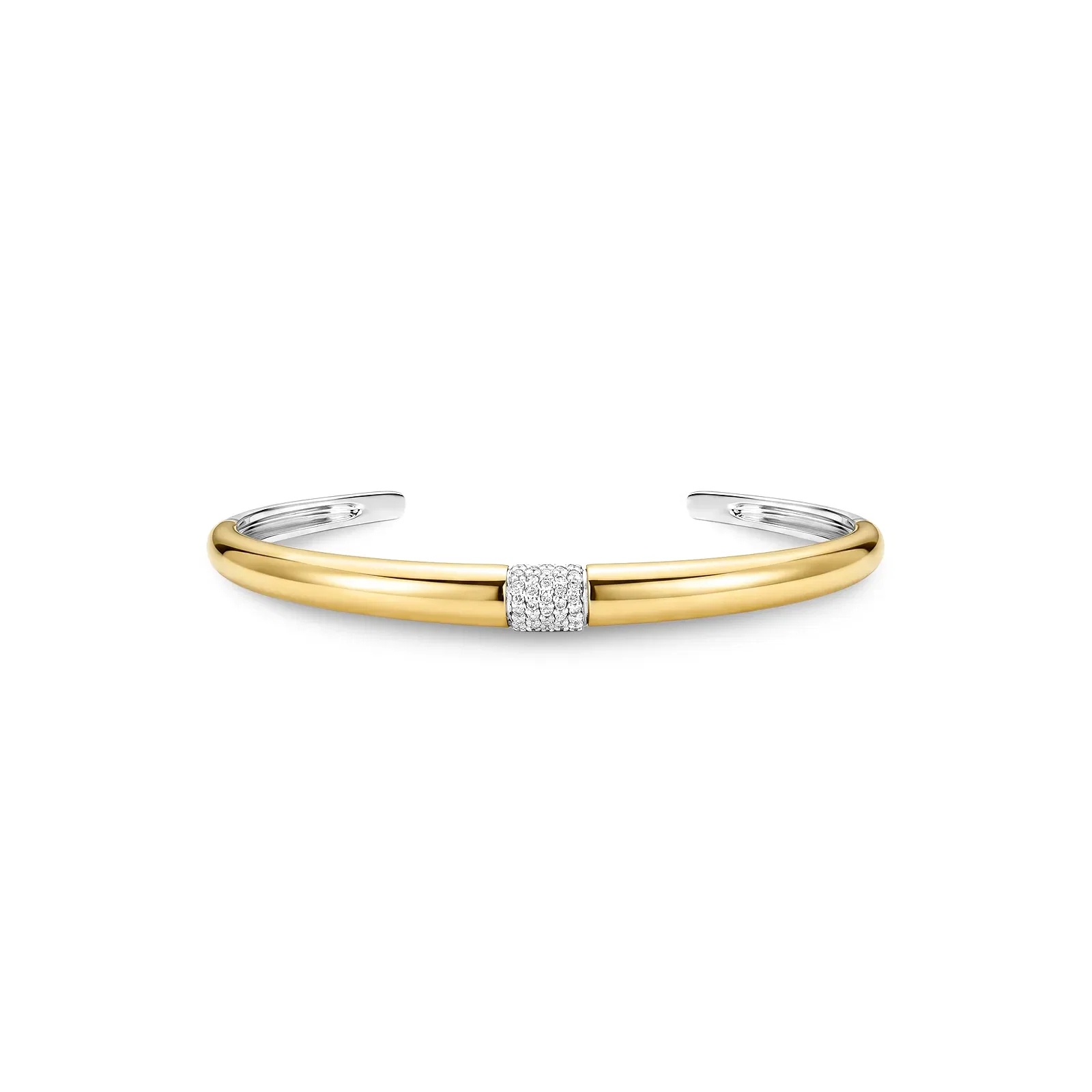 Pulseira Mykonos em Prata 925 e Ouro Amarelo 18k com Diamantes