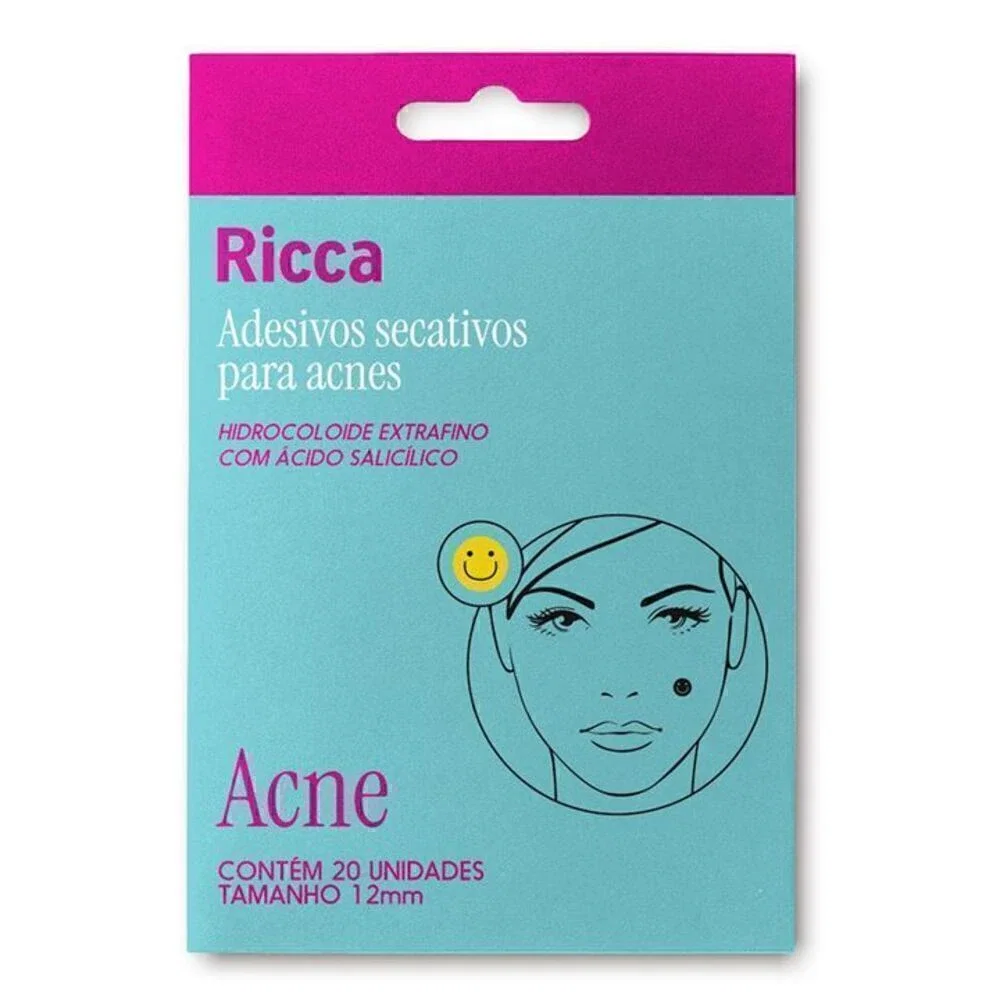 Adesivos Secativos para Acnes Ricca Smile 20 Unidade