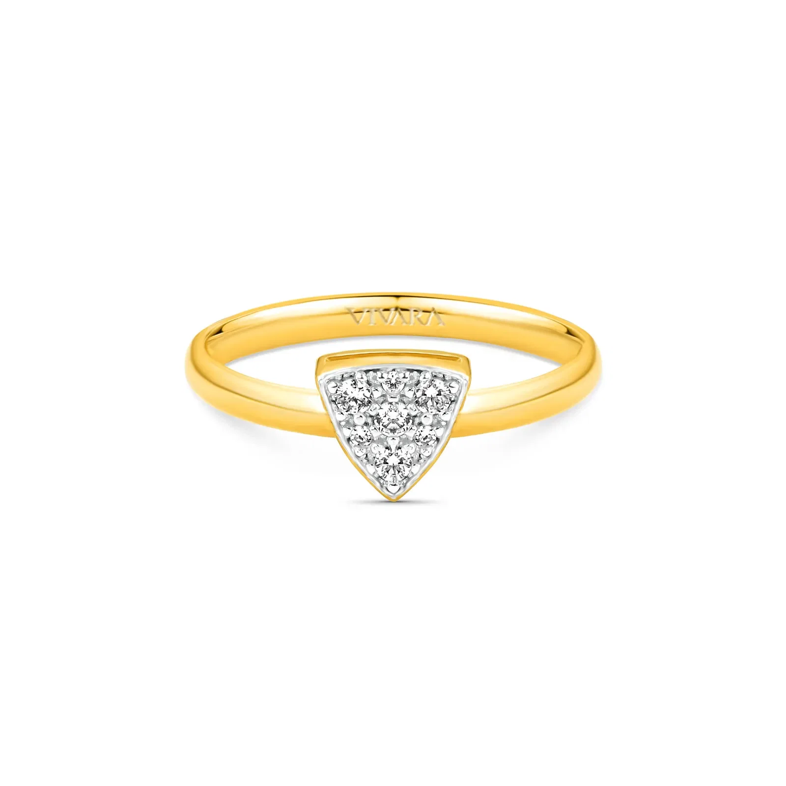 Anel Sommet em Ouro Amarelo 18k com Diamantes 0,08 ct — imagem 1