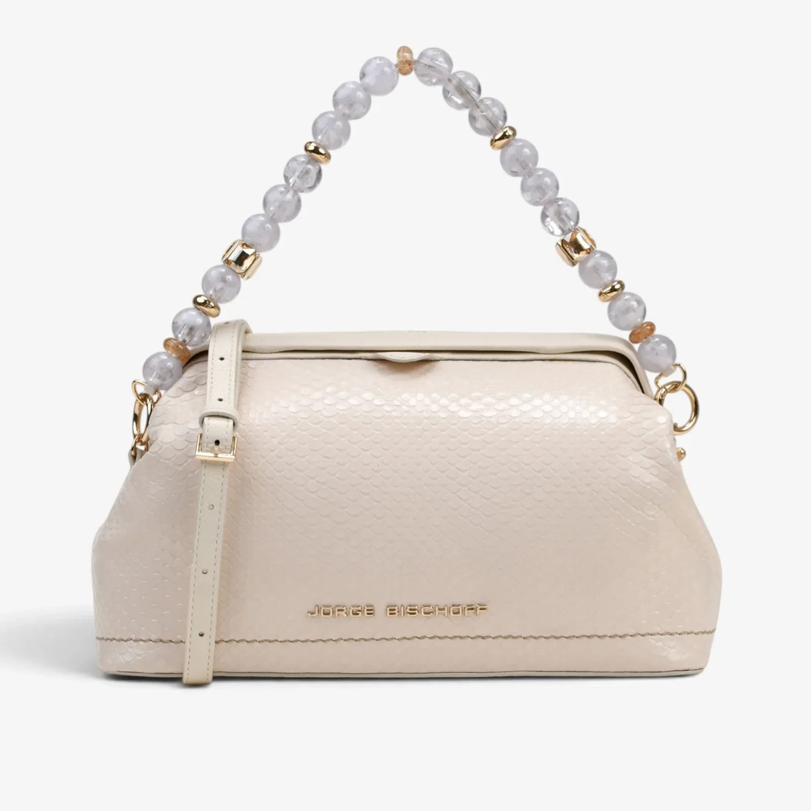Bolsa Clutch Mineral Off White Prisma Snake — imagem 1
