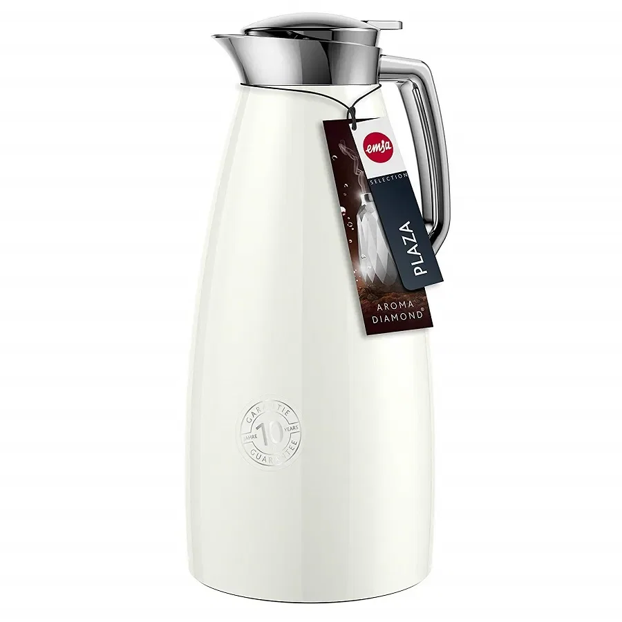 Garrafa Térmica Plaza Quick Press 1 Litro Emsa Branco
