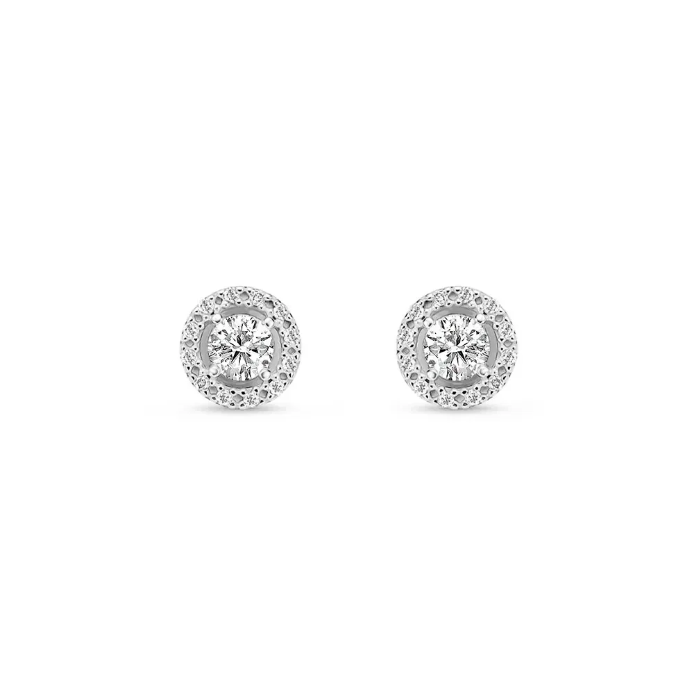 Brinco Solitário Celebration em Ouro Branco 18k com 0,57ct de Diamante — imagem 1