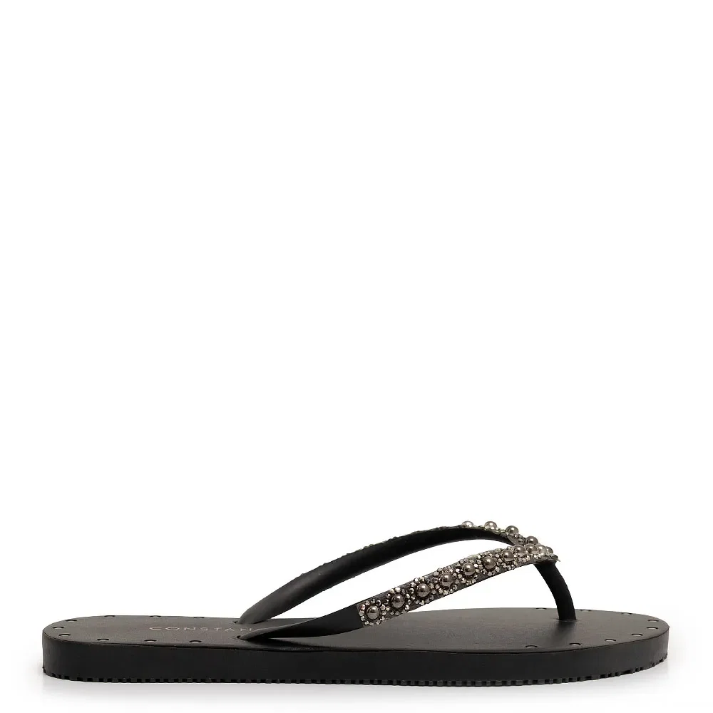 Chinelo Preto Tachas