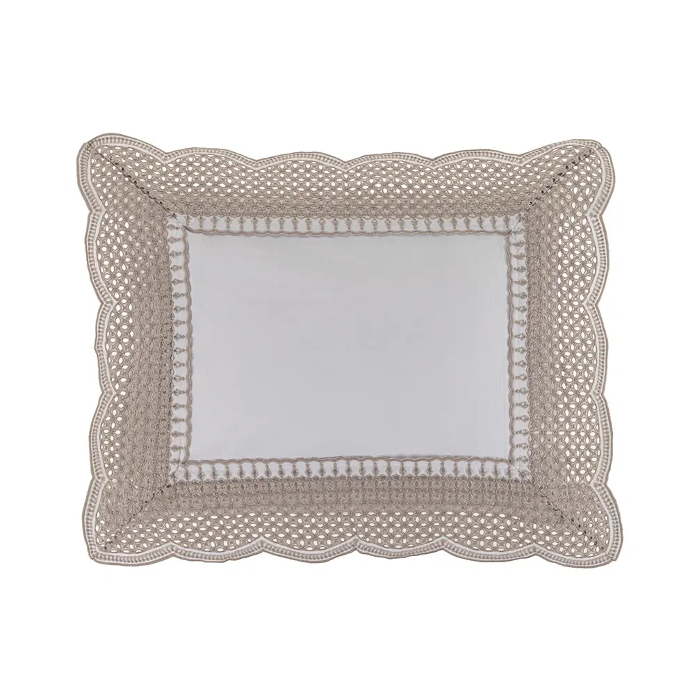 Almofada 300 Fios Martorana Branco / Legno 30cm x 40cm