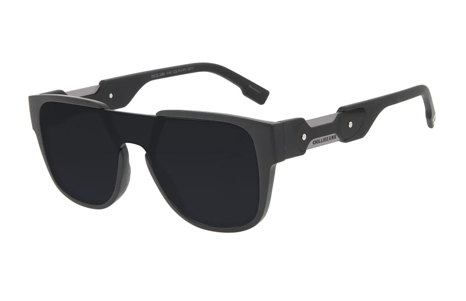 Óculos de Sol Masculino Alok Tech in Style Quadrado Preto — imagem 1