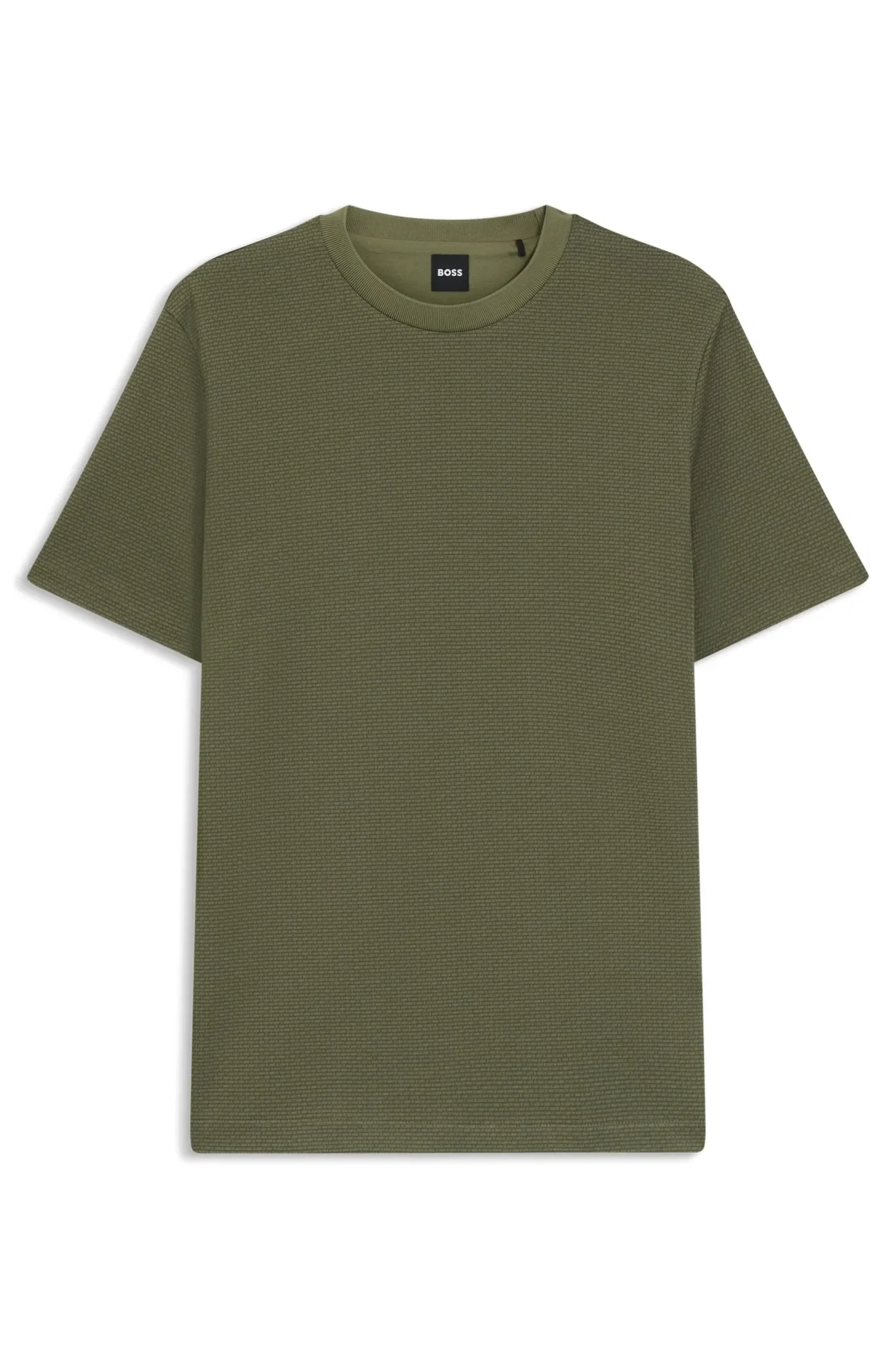 Camiseta Com Jacquard Geométrico Em Algodão Mercerizado