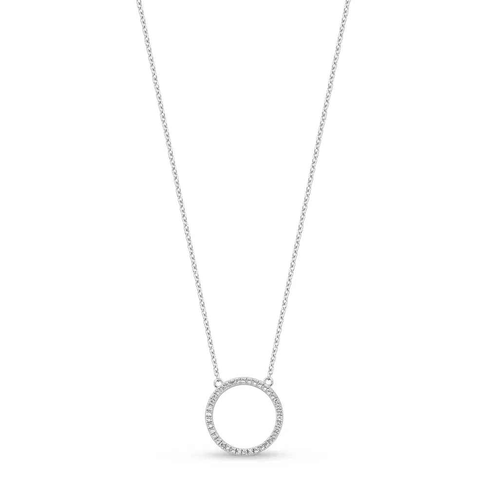 Colar Petit em Prata 925 com Topázios Incolores, 45cm — imagem 1