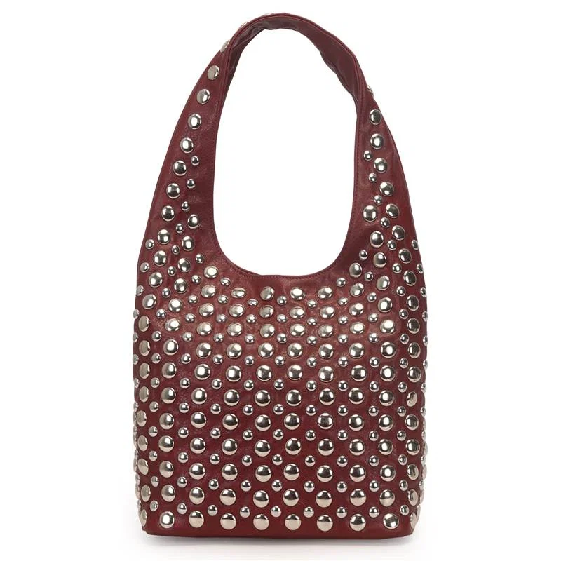 Bolsa Hobo Grande Com Aplicacao Tachas