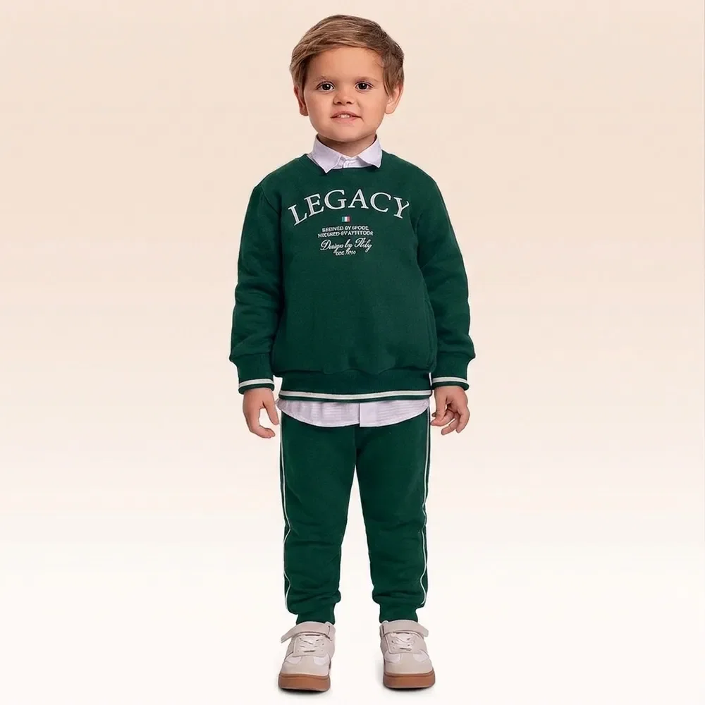 Conjunto blusão e calça moletom