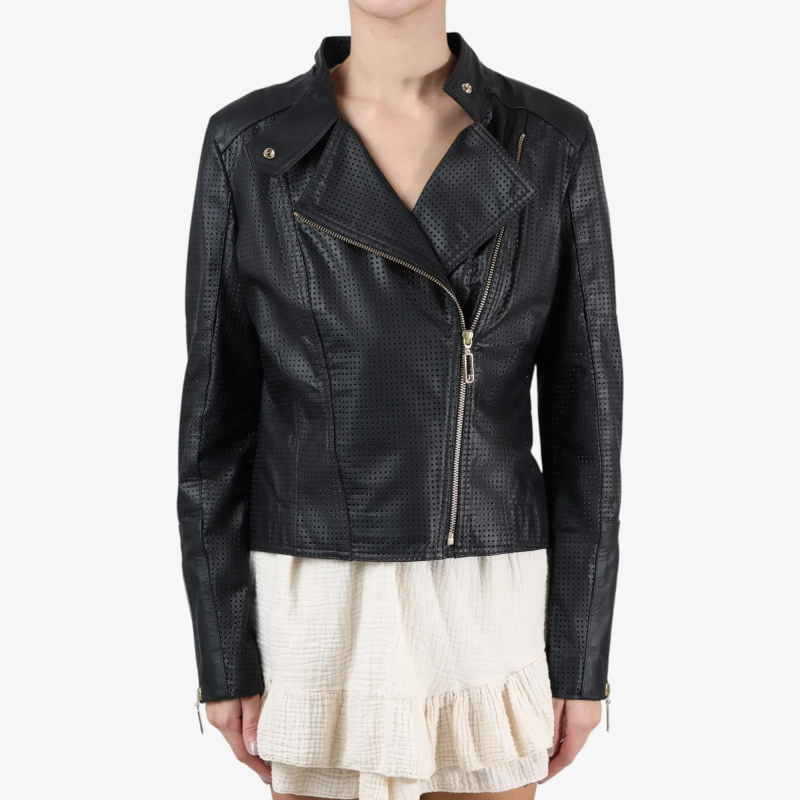 Jaqueta Perfecto Couro Preto
