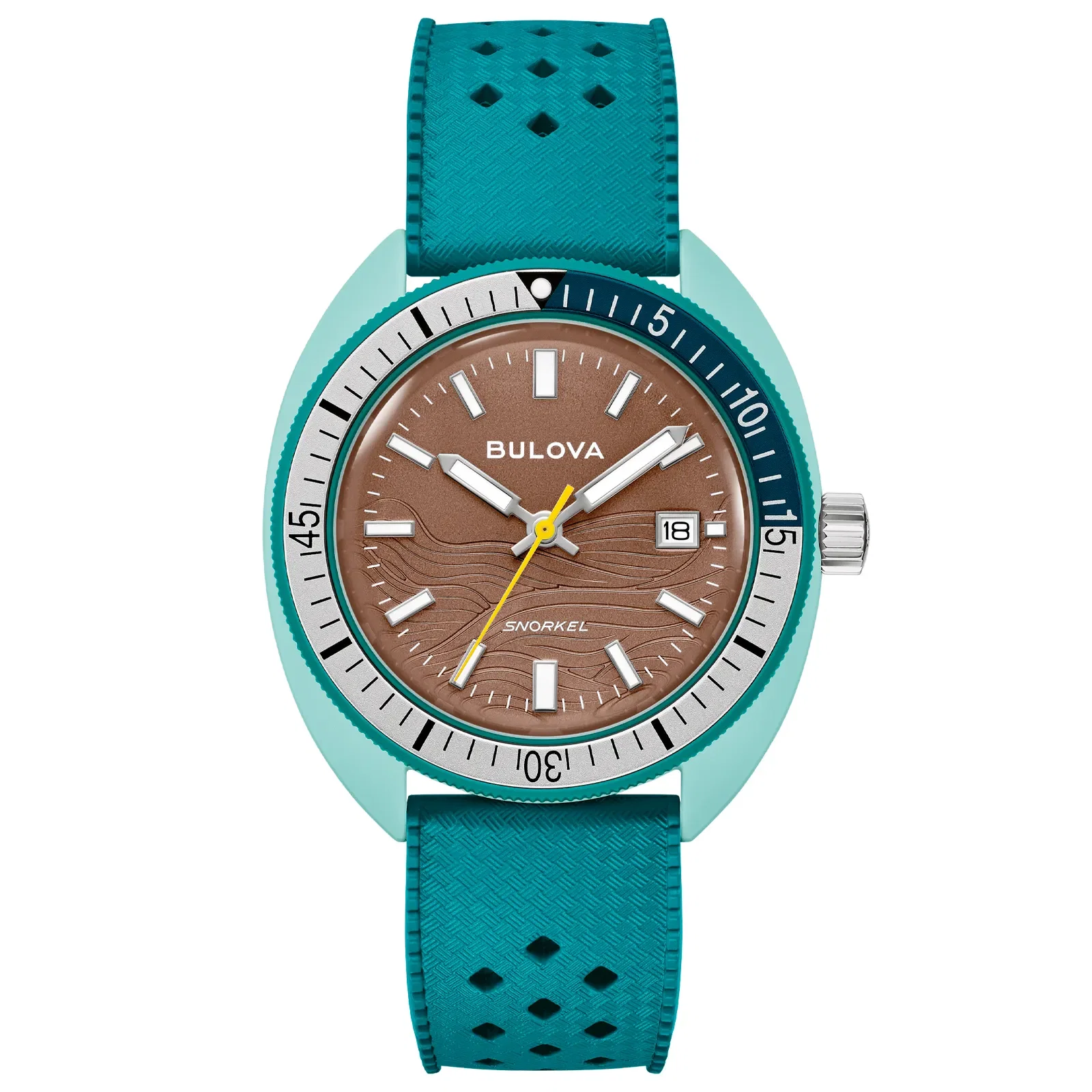 Relógio Bulova Snorkel Masculino Silicone Verde 98B446