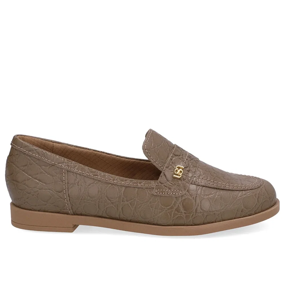 Loafer Couro Marrom Tira Monograma — imagem 1